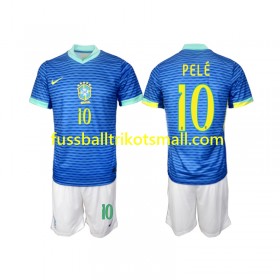 Fußballtrikots Brasilien PELE 10 Kinder 2024 Kurzarm Auswärts-trikot kaufen
